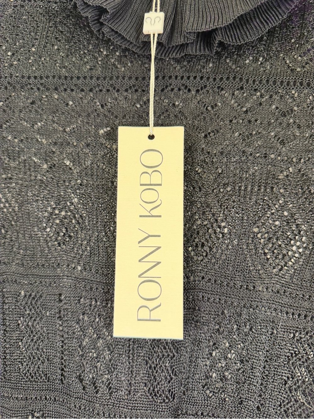 Ronny Kobo Maeve Black Lace Long Sleeve Bodysuit Size XS NWT - Picture 5 of 7